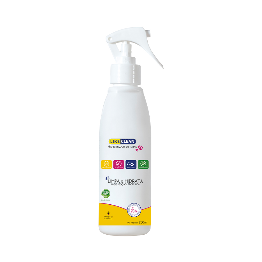 Higienizador de Patas Like Clean Spray para Cães e Gatos 250ml