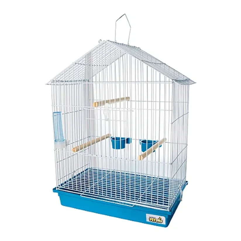 Gaiola Para Calopsita Teto Aramado Jel Plast Azul
