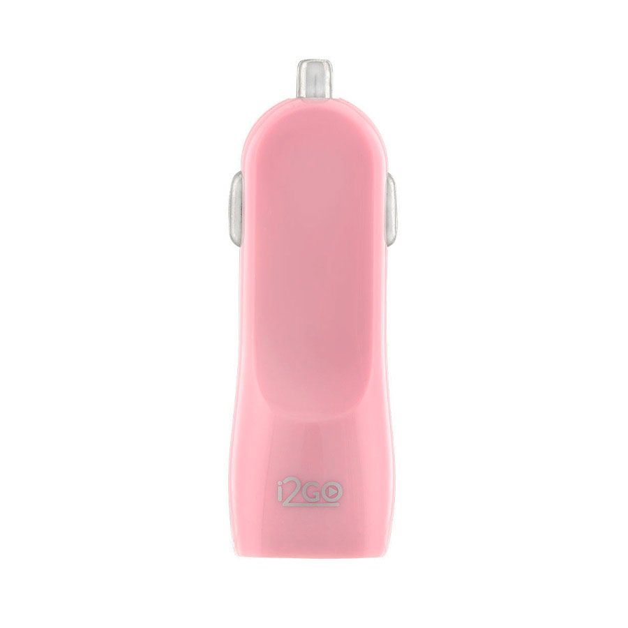 Carregador Veicular I2GO com 2 Saídas USB Rosa
