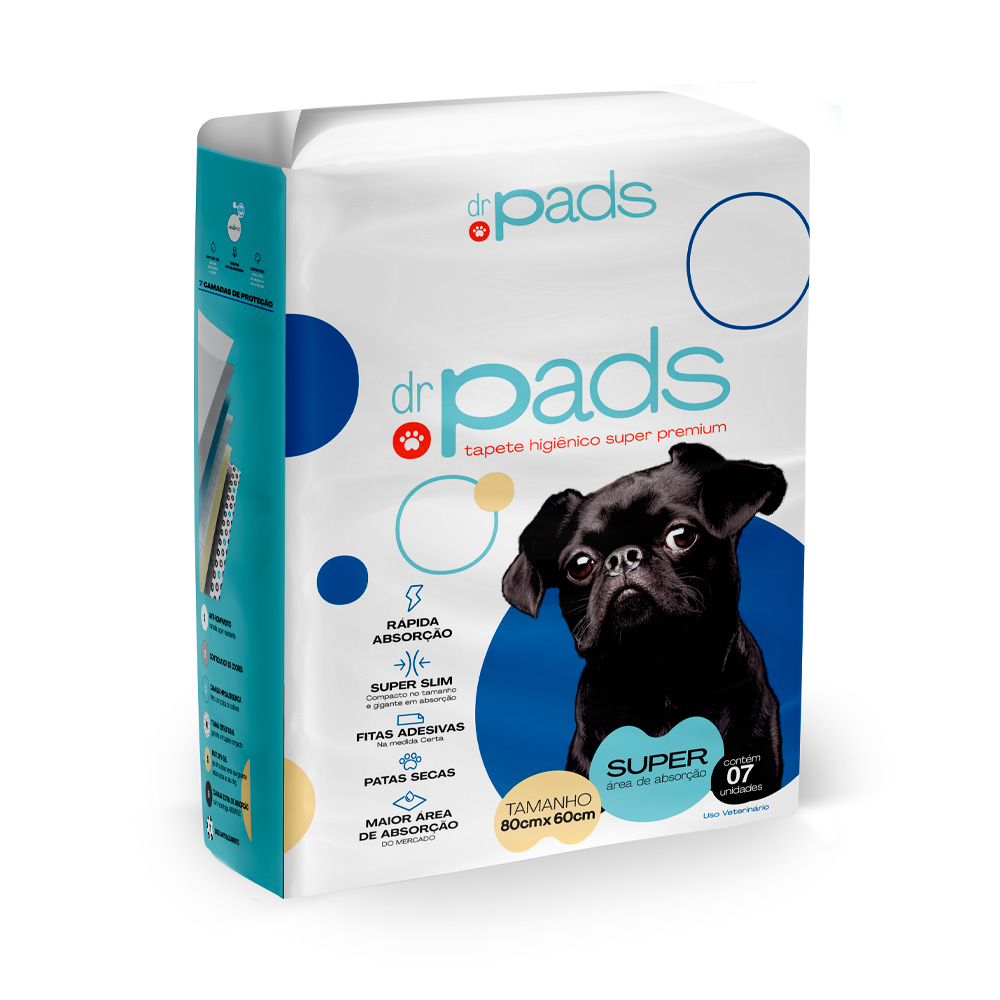 Tapete Higiênico Dr. Pads Slim 80 x 60 para Cães