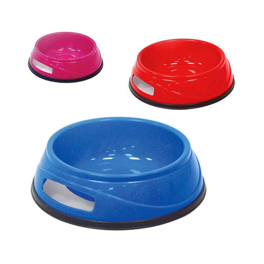 Comedouro Chalesco Antiderrapante para Cães e Gatos - Cores Sortidas