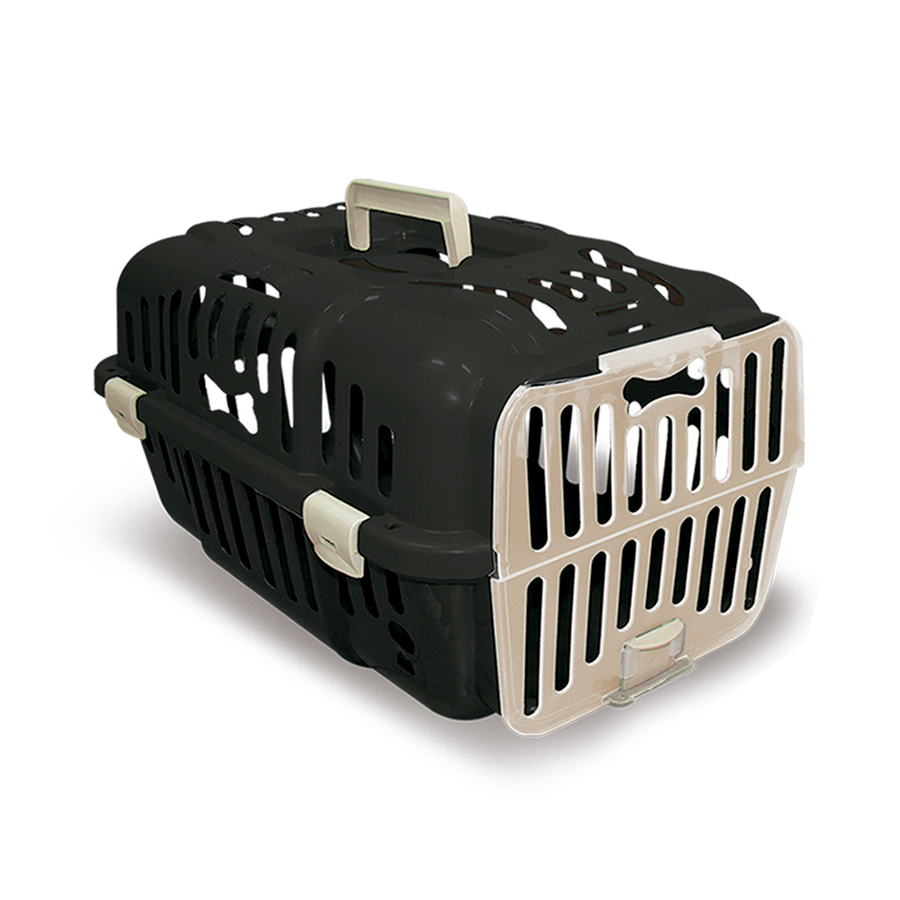 Caixa de Transporte Furacão Pet Joy Preta para Cães e Gatos - Tam 1