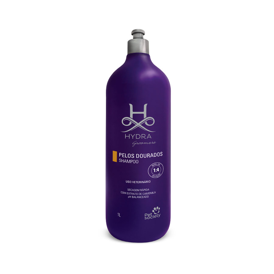 Shampoo Hydra Groomers Pelos Dourados para Cães e Gatos 1L