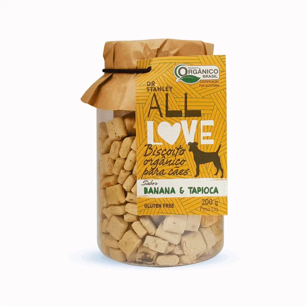 Biscoito All Love para Cães Sabor Banana e Tapioca 200 g