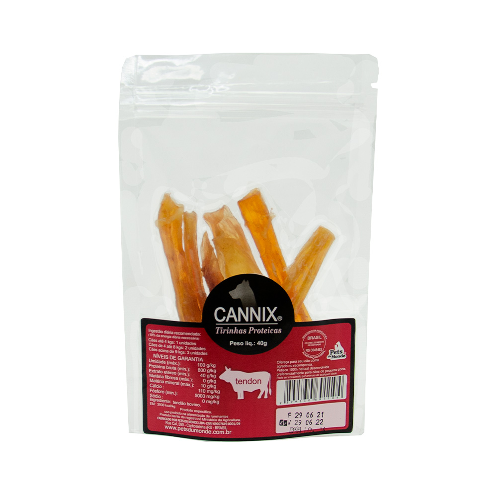 Snacks Cannix Tirinhas Proteicas de Tendão para Cães 40g