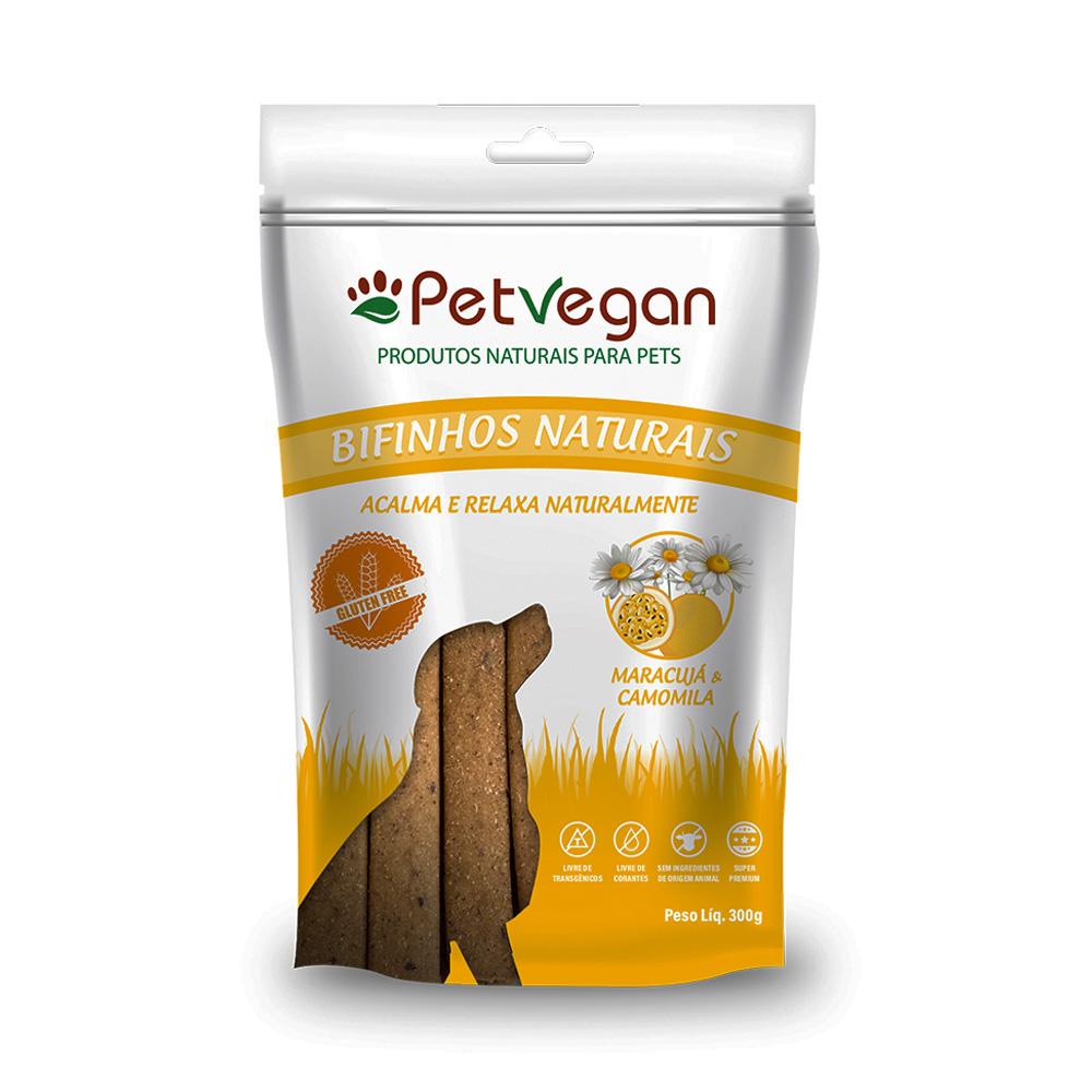 Bifinho PetVegan Acalma e Relaxa para Cães Sabor Maracujá e Camomila