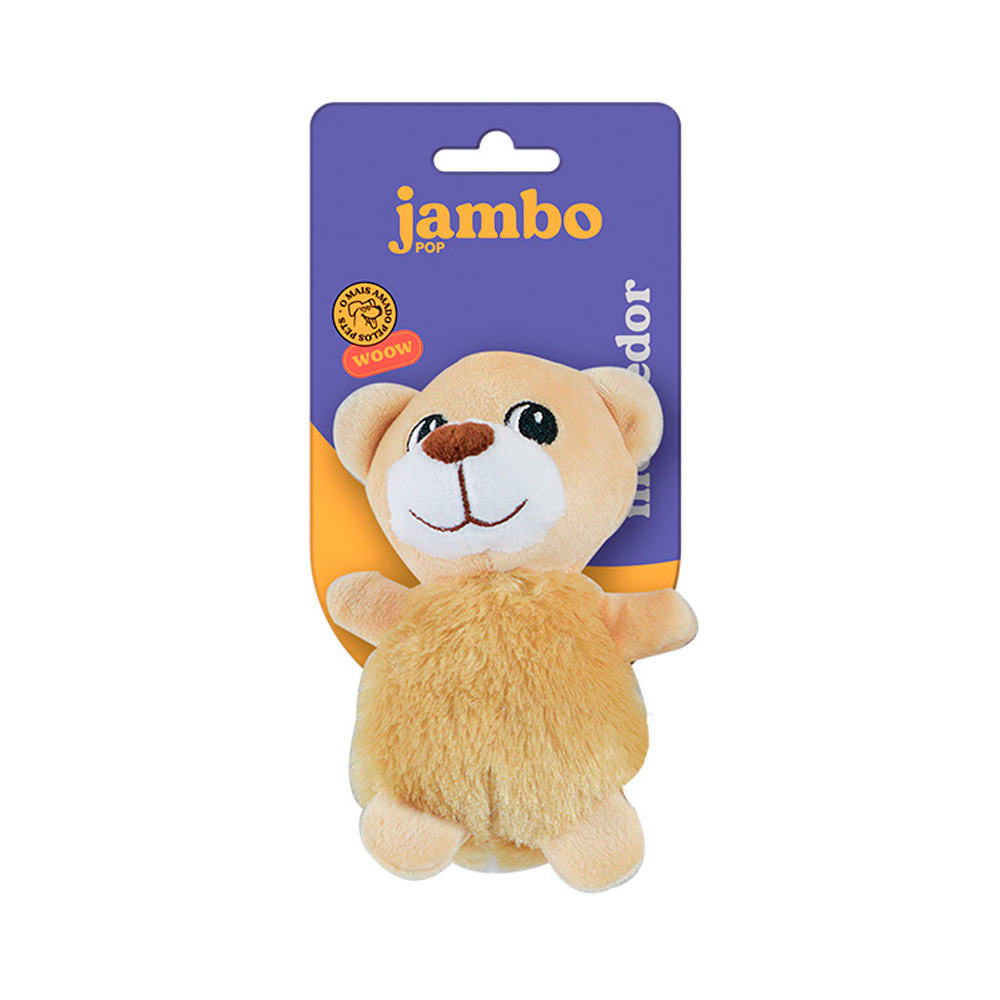 Brinquedo Jambo Mordedor Pelúcia Pop Animal Dog para Cães