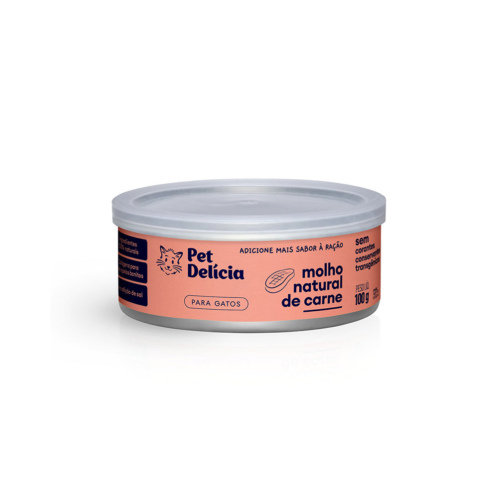 Molho Natural Pet Delícia Carne para Gatos 100 g