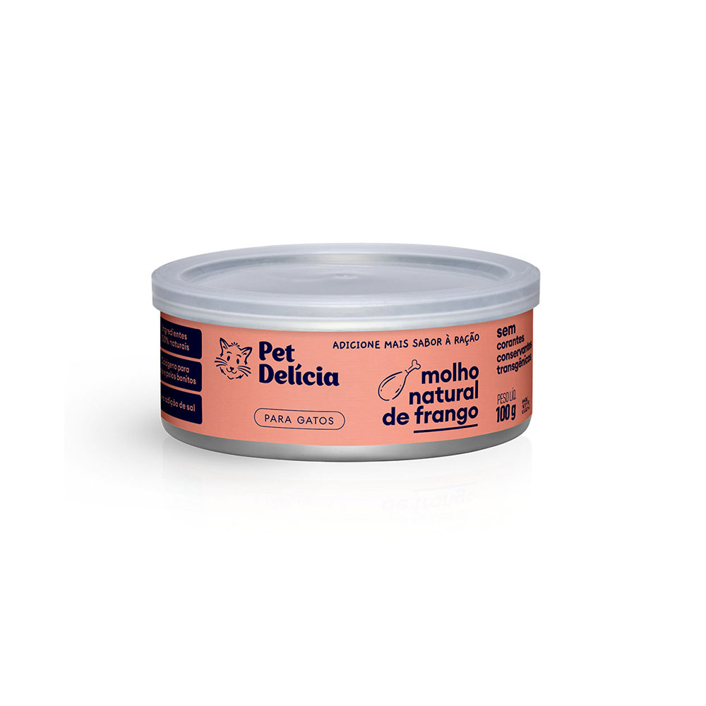 Molho Natural Pet Delícia Frango para Gatos 100 g