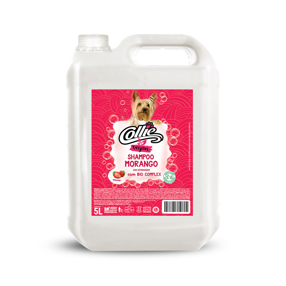Shampoo Collie Vegan Morango para Cães