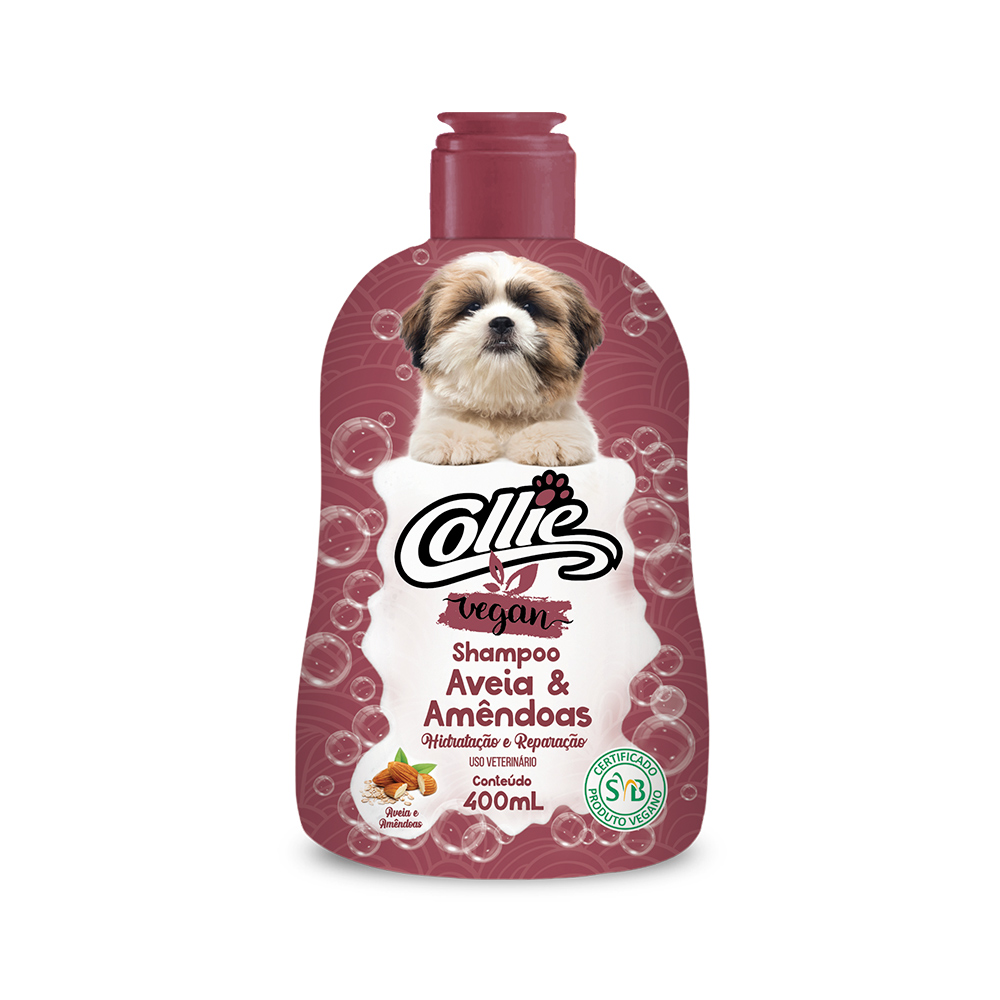 Shampoo Collie Vegan Aveia e Amêndoas para Cães 400 ml
