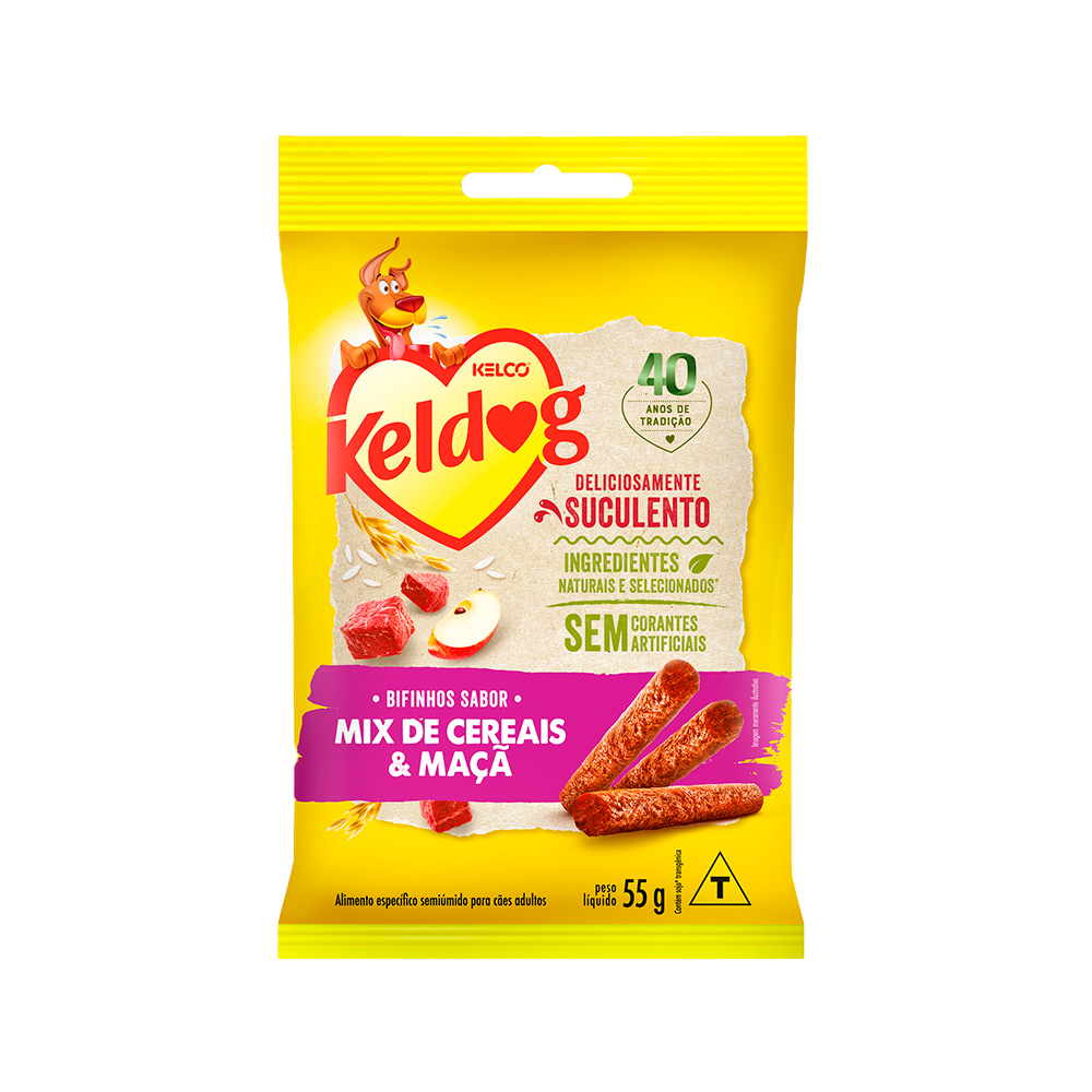 Bifinho Keldog Mix de Cereais e Maçã para Cães