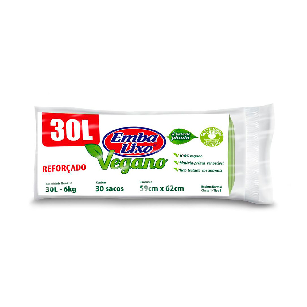 Saco de Lixo Embalixo Vegano Verde 50 L