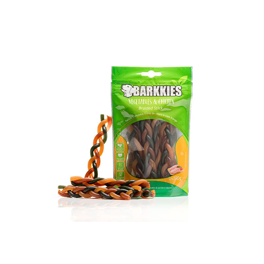 Snack Barkkies Legumes e Frango para Cães 100g