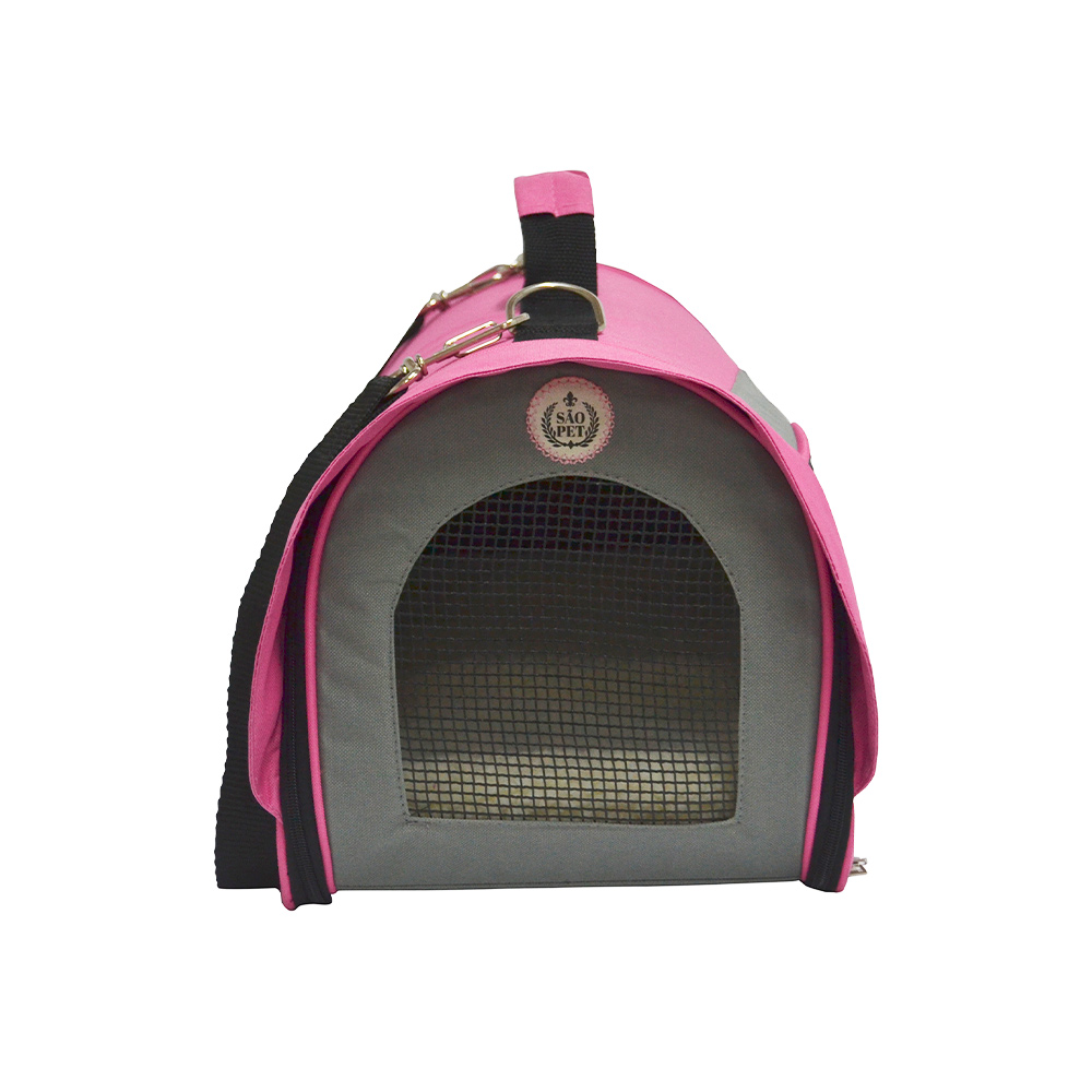 Bolsa de Transporte São Pet P-Sport Rosa para Cães e Gatos
