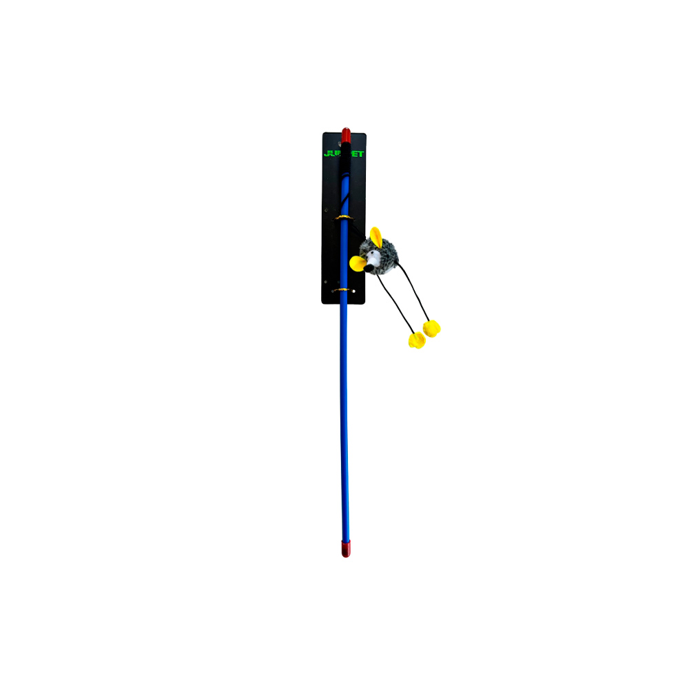 Brinquedo Jumpet Varinha Azul com Ratinho Para Gatos