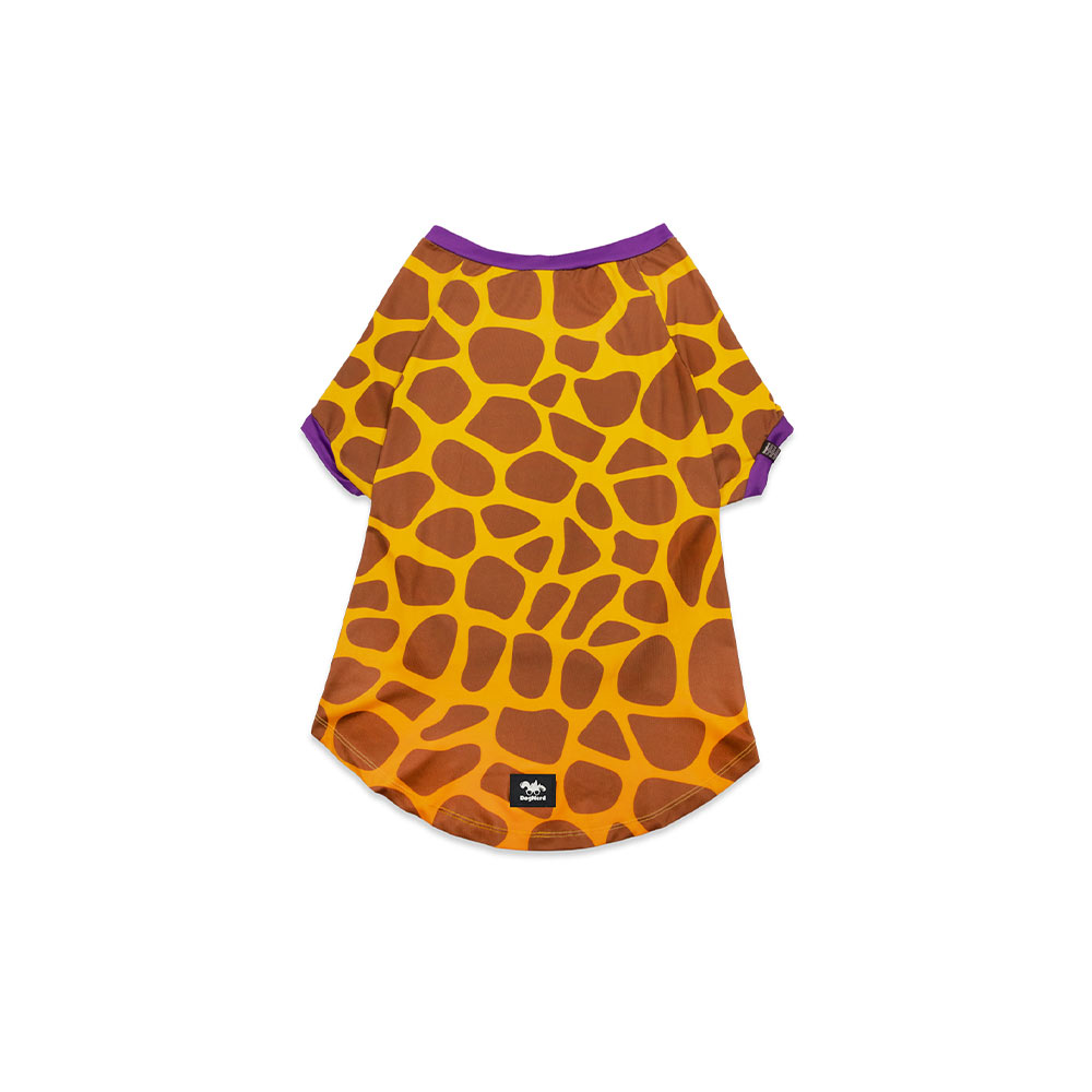 Roupa Dognerd Girafa com UV50 Amarela para Cães