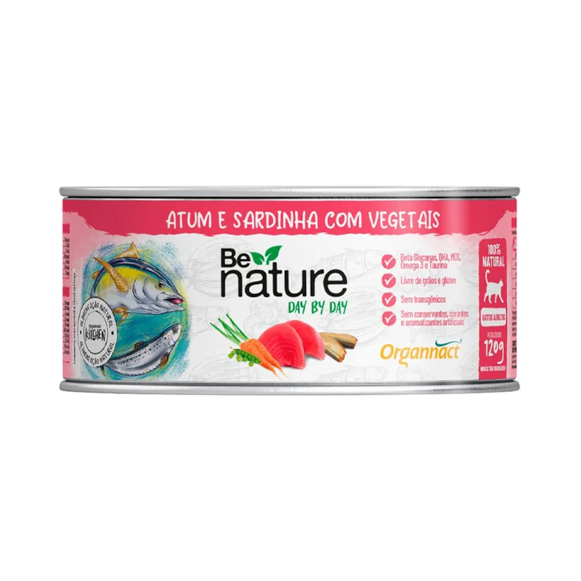 Ração Úmida Atum Organnact Be Nature Day By Day Para Gatos Idosos
