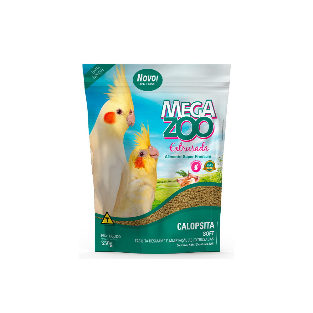 Ração Extrusada Megazoo para Calopsitas Soft 350 g