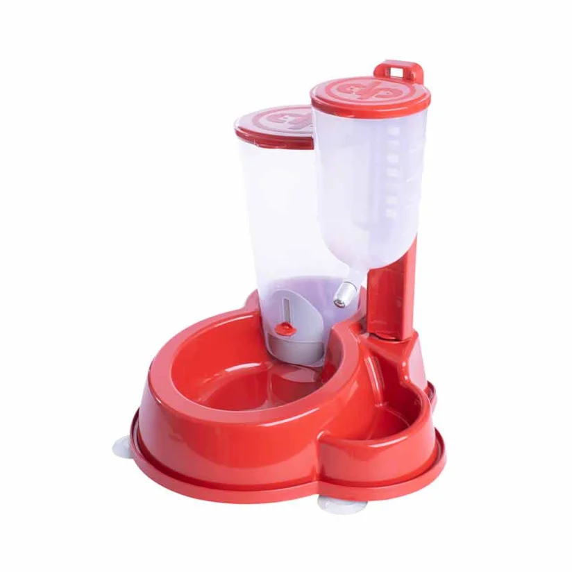 Bebedouro e Comedouro Automático Durafeeder Deluxe Vermelho