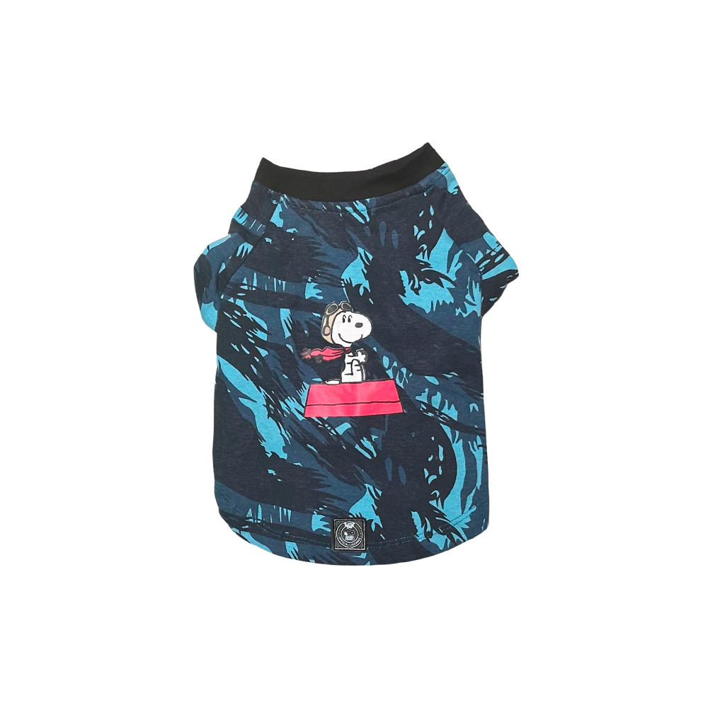 Camiseta Zooz Pets Snoopy Flying Ace Camuflada para Cães