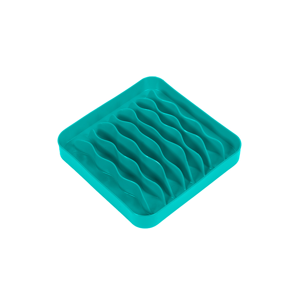 Comedouro Lento e Funcional Pet Games Pet Wave Verde Água para Cães e Gatos