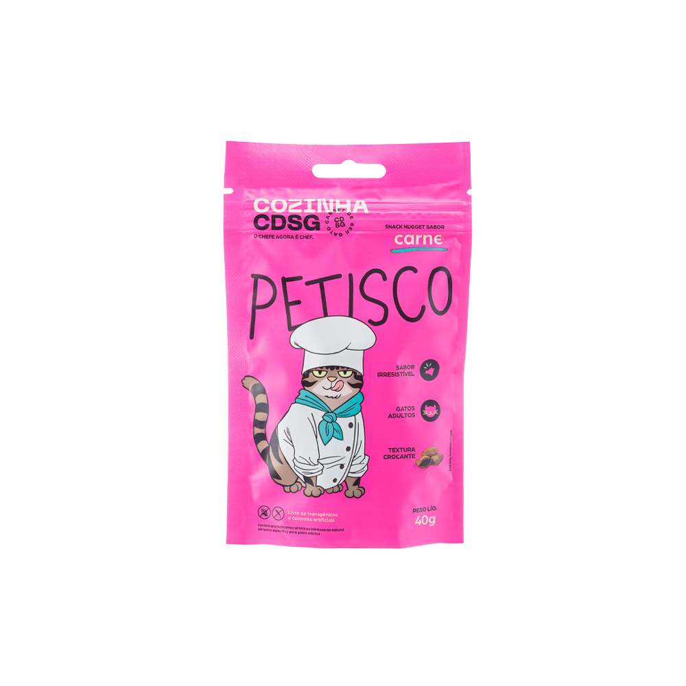 Petisco Nugget Cansei de Ser Gato Sabor Carne 40 g