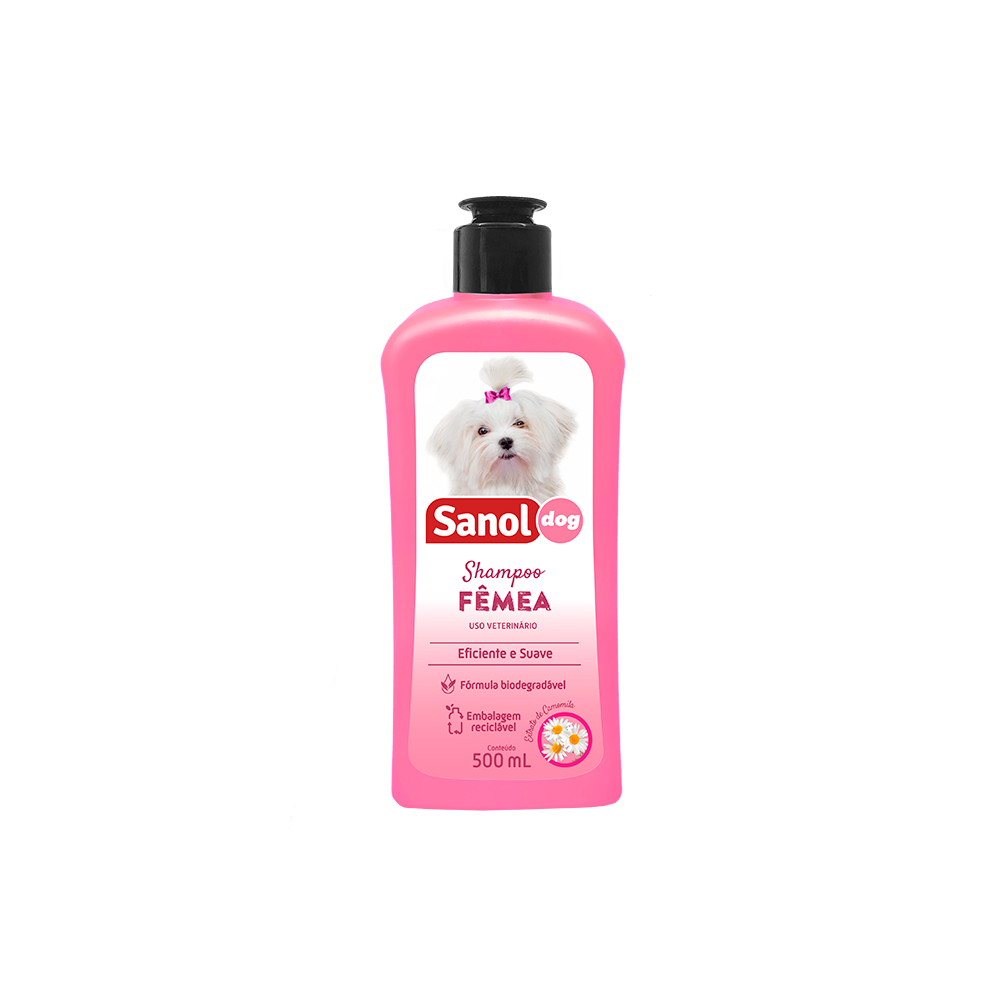 Shampoo Sanol Dog Fêmea para Cães 500 ml