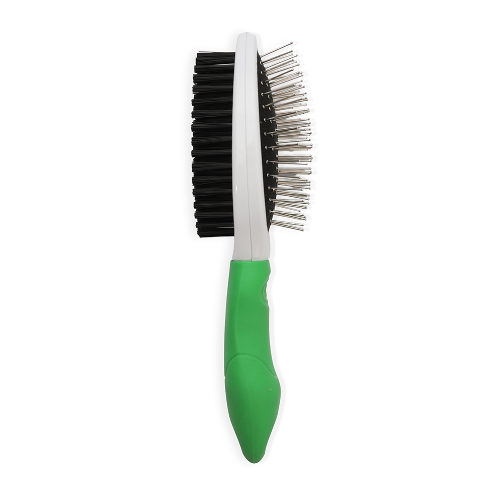 Escova Dupla Fresh Verde para Cães e Gatos