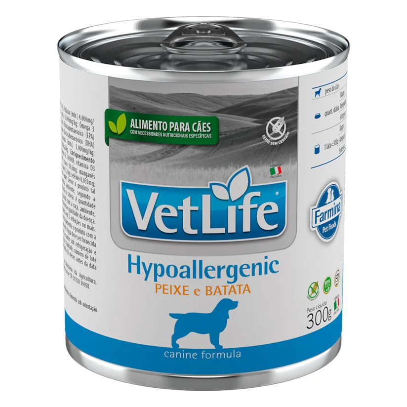 Ração Úmida Vet Life Cães Hypoallergenic Peixe 300g