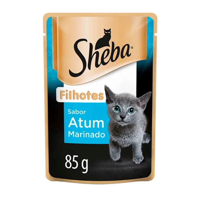 Ração Úmida Sheba Sachê Gatos Filhotes Atum Marinado 85g