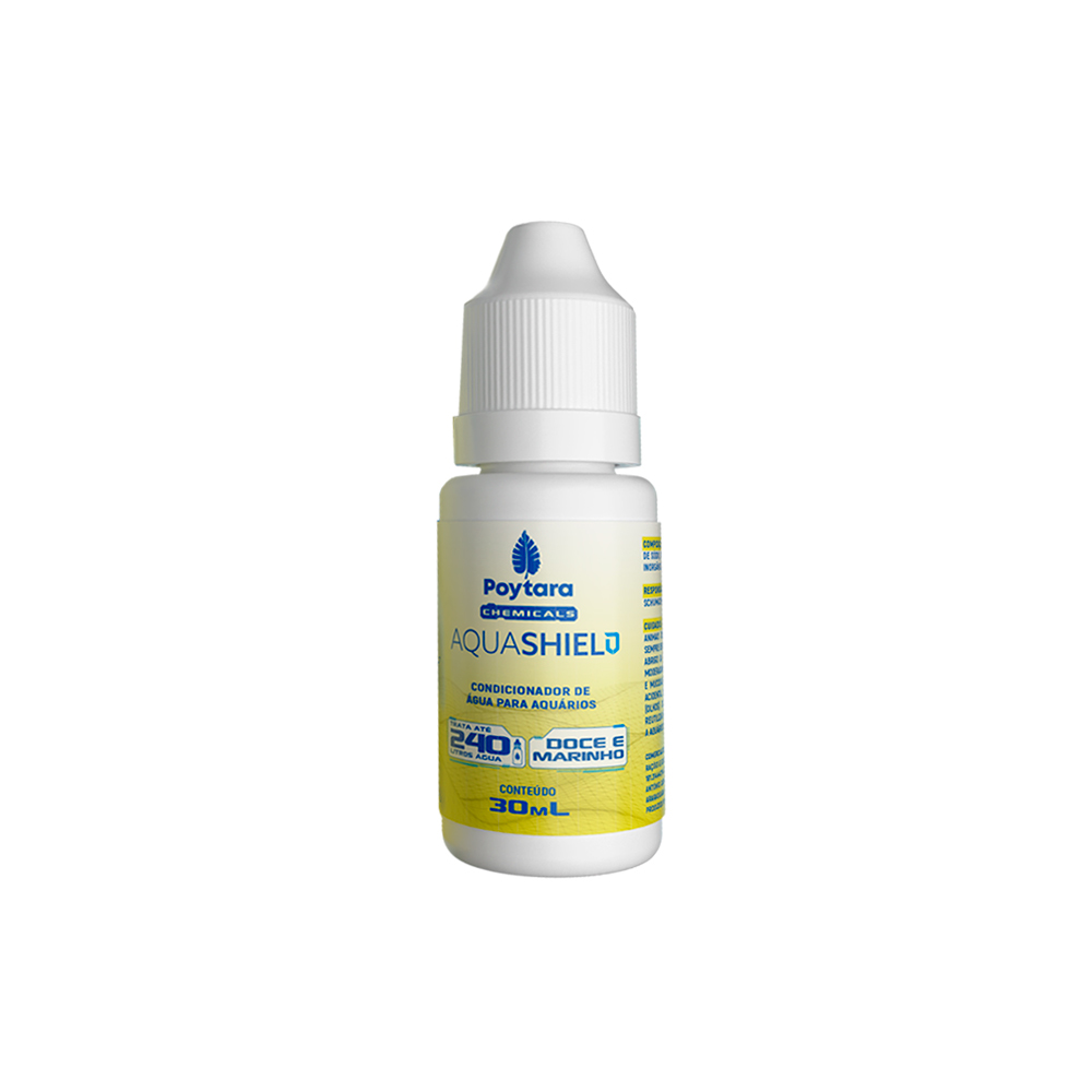 Condicionador de Água Poytara Chemicals Aquashield para Aquários 30 ml