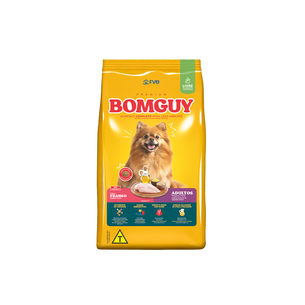 Ração Bomguy para Cães Adultos de Pequeno Porte Sabor Frango