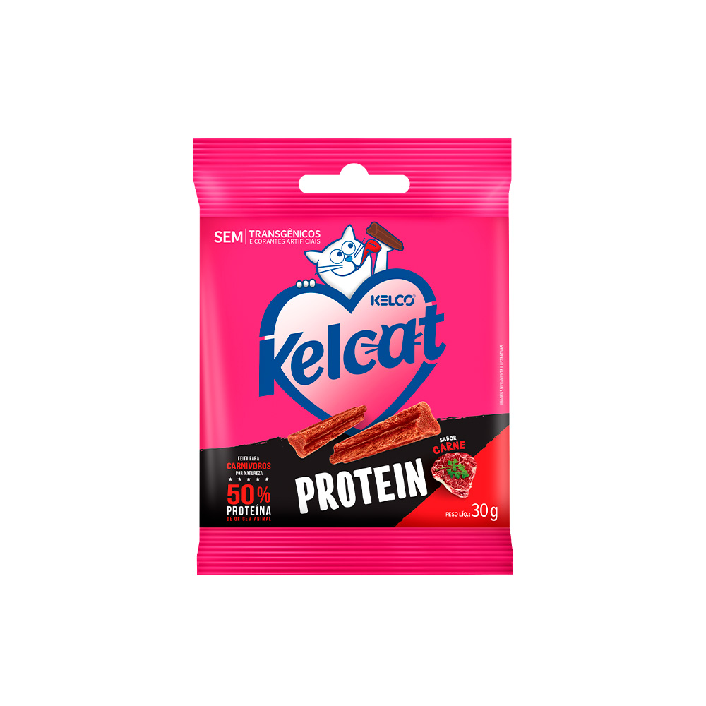 Snack Kelcat Stick Protein para Gatos Sabor Carne 30 g