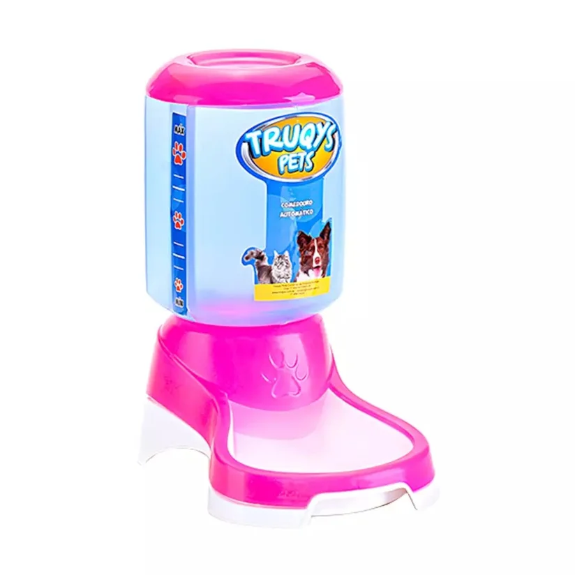 Comedouro Automático para Pets Rosa Truqys Pets