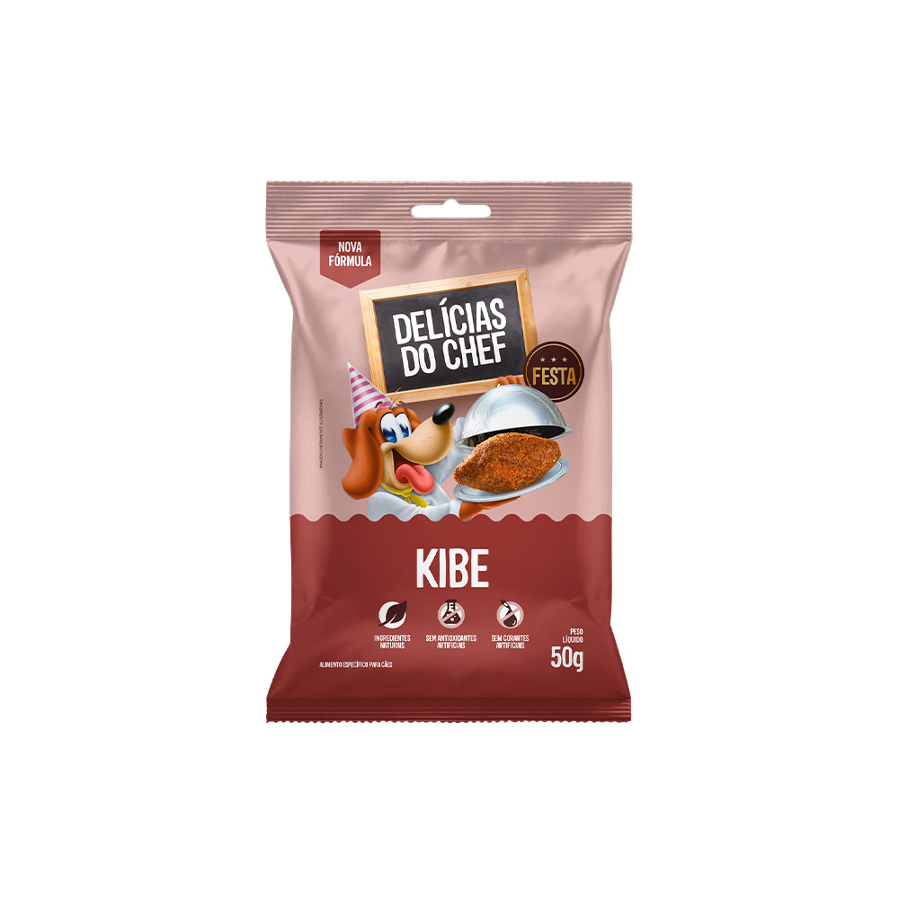 Snack Petitos Delicias do Chef Kibe para Cães 50 g