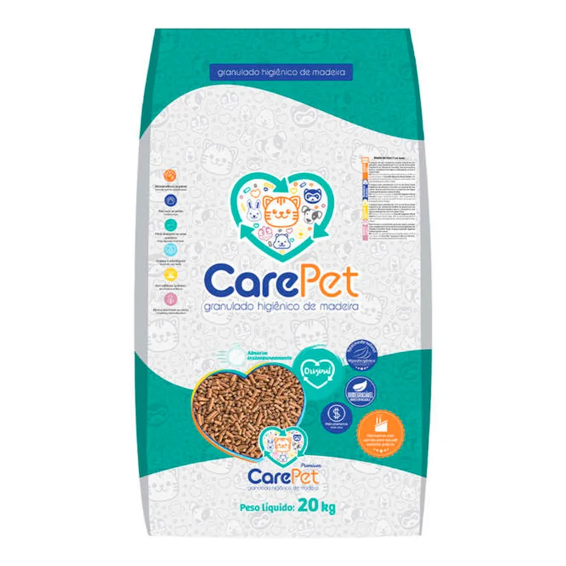 Granulado de Madeira Carepet Premium Original 20kg