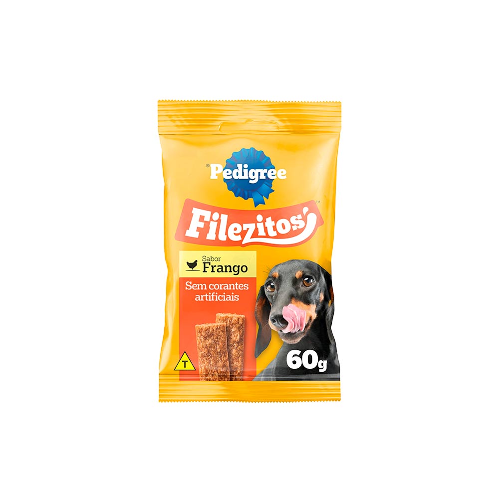 Snack Pedigree Filezitos Bifinho para Cães Adultos Sabor Frango 60 g