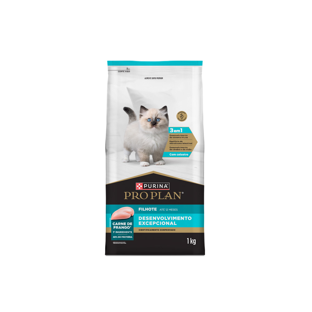 Ração Nestlé Purina Pro Plan Desenvolvimento Excepcional para Gatos Filhotes Sabor Frango