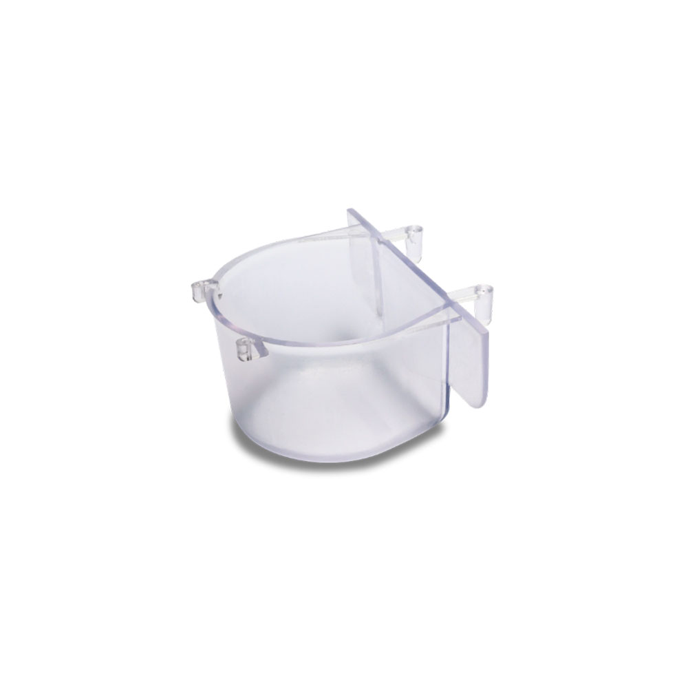 Comedouro InjetFour com Gancho Transparente para Papagaios 110 ml