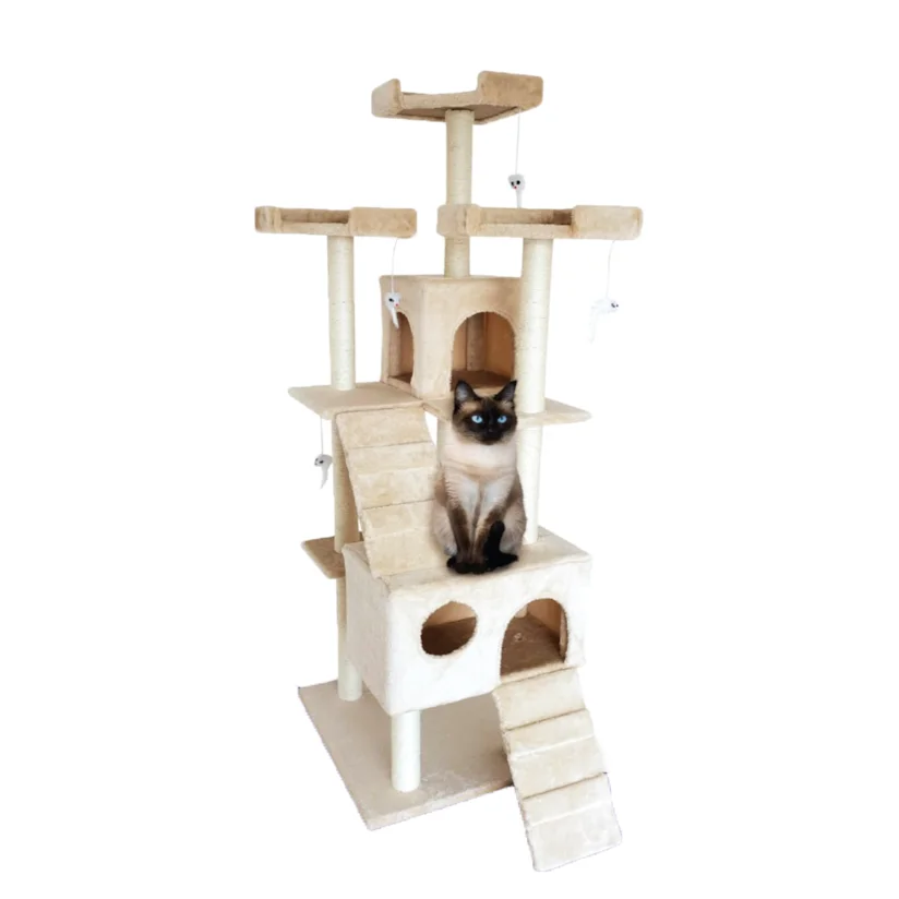 Arranhador para Gatos Full 180Cm Bege Sisal