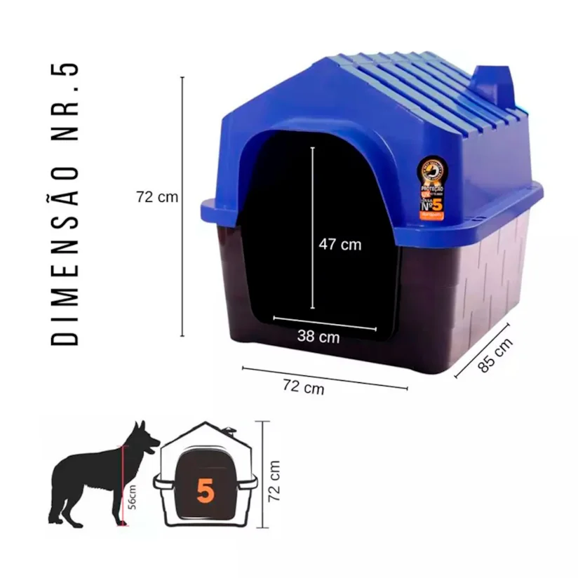 Casa Durapets Plástica Durahouse Azul Nº5
