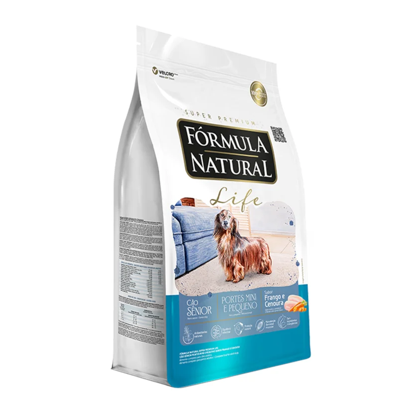 Ração Fórmula Natural Cães Sênior Raças Mini e Pequenas Sabor Frango e Cenoura 7kg