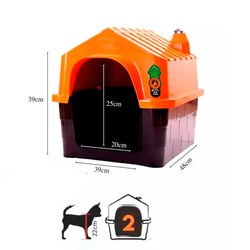 Casa Durapets Plástica Durahouse Laranja N2