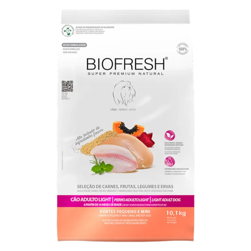 Ração Biofresh Cães Adultos Light Pequenas e Mini 10,1kg