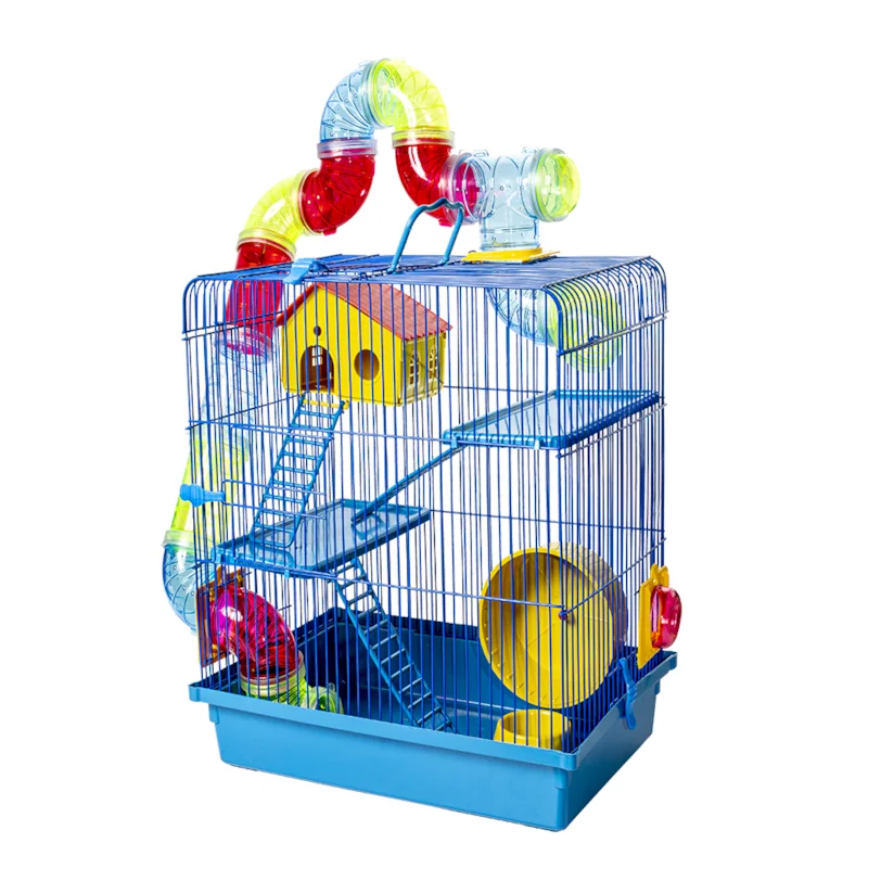 Gaiola para Hamster 3 Andares Azul Jel Plast