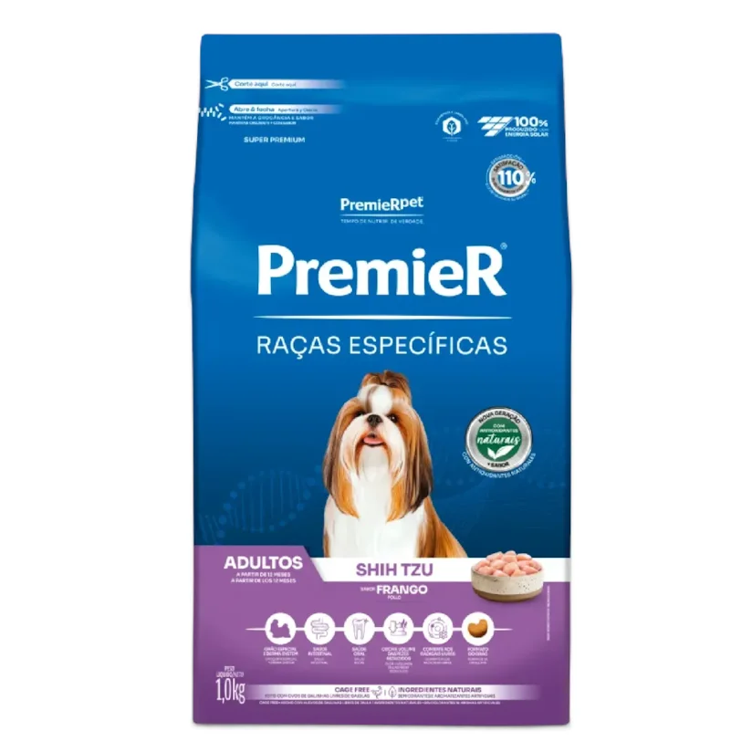 Ração Premier Raças Específicas Cães Adultos Shih Tzu Frango 1kg