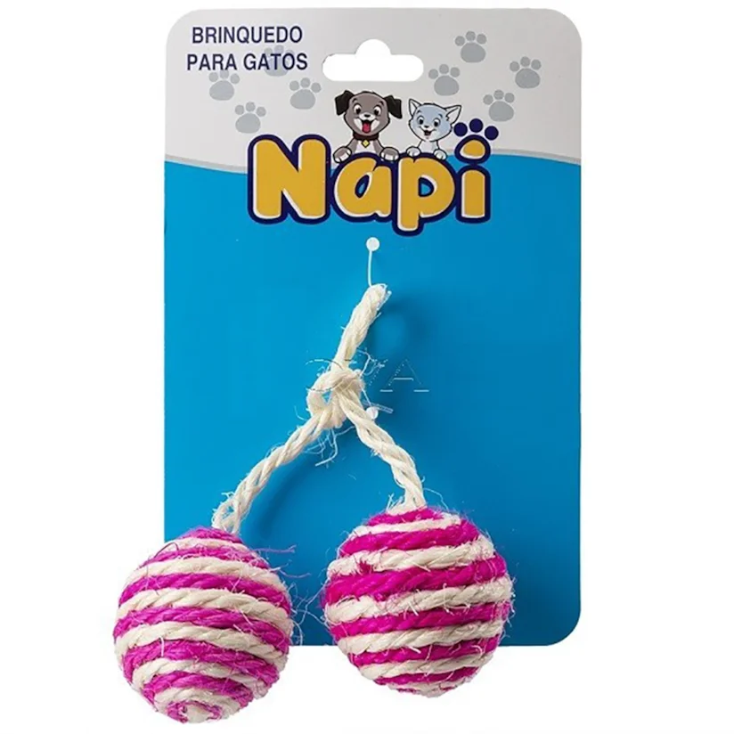 Brinquedo Bola Dupla Para Gatos Napi