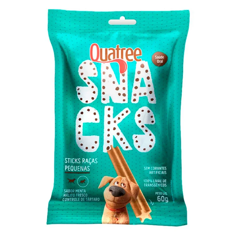 Snacks Quatree Sticks Cães Raças Pequenas 60g