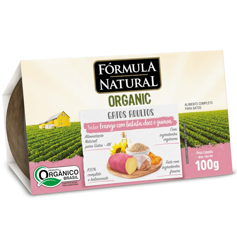 Ração Úmida Para Gatos Adultos Frango com Batata Doce e Quinoa 100g